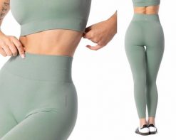 Legginsy treningowe damskie Carpatree Simply Seamless. Zielone legginsy damskie Carpatree, bez wzorów, z materiału. Za 129.99 zł.