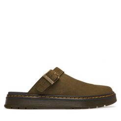 Klapki Dr. Martens. Brązowe klapki damskie Dr. Martens, bez wzorów, bez obcasa, bez zapięcia. Za 519.99 zł.