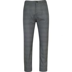 Spodnie Męskie, Szare w Kratkę, Casualowe, Zwężane, Chinosy z Elastanem -RIGON. Szare eleganckie spodnie męskie Rigon, bez wzorów, z elastanu. Za 149.00 zł.