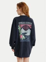 Roxy Bluza Saturday Night Vibes ERJKD03540 Czarny Oversize. Czarne bluzy damskie Roxy, s, bez wzorów, z bawełny, bez ramiączek, bez kaptura. Za 349.99 zł.