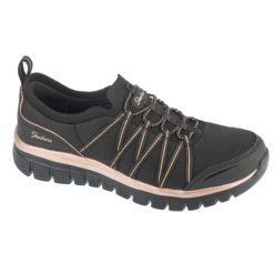 Buty SKECHERS GRACEFUL PURECRUSH Czarny. Czarne obuwie sportowe damskie Skechers, z syntetyku, bez zapięcia. Za 304.99 zł.