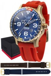 Zegarek męski Vostok Europe YN55-597B730SR czerwony. Czerwone zegarki męskie Vostok Europe, bez wzorów. Za 3,252.74 zł.