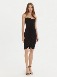 NORMA KAMALI Sukienka koktajlowa KK1243PLD89001 Czarny Slim Fit. Czarne sukienki damskie Norma Kamali, s, bez wzorów, z syntetyku, wizytowe, bez kołnierzyka, bez ramiączek. Za 579.99 zł.