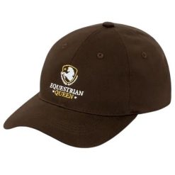 Czapka z daszkiem damska, baseballowa Equestrian Queen Melanie 24SS. Brązowe czapki damskie EQUESTRIAN QUEEN, bez wzorów, sportowe. Za 66.99 zł.