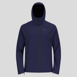 Kurtka przeciwdeszczowa męska Odlo X-ALP WATERPROOF PRO Jacket. Niebieskie kurtki męskie ODLO, l, bez wzorów, bez kaptura, do biegania. Za 1,049.99 zł.
