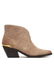 Liu Jo Kowbojki Austin 03 SF6063 PX002 Beżowy. Brązowe botki damskie Liu Jo, bez wzorów, ze skóry, bez obcasa, na słupku, bez zapięcia. Za 789.99 zł.