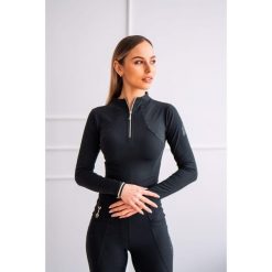 Bluzka techniczna Vanessa kolor czarny. Czarne bluzki damskie JD ATTACK, bez wzorów, sportowe, bez kołnierzyka, bez ramiączek. Za 269.00 zł.
