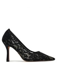 Nine West Szpilki CEO-S3S96688 Czarny. Czarne szpilki damskie Nine West, bez wzorów, z materiału, bez obcasa, na szpilce, bez zapięcia. Za 249.99 zł.