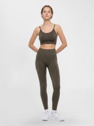 Damskie legginsy Hummel Flow. Brązowe legginsy damskie Hummel, bez wzorów, z dzianiny. Za 130.50 zł.