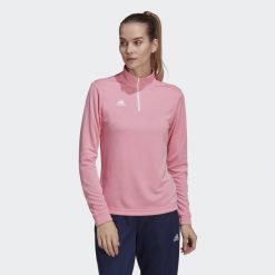 Bluza piłkarska damska Adidas Entrada 22 Training Top. Czerwone bluzy damskie Adidas, xs, bez wzorów, sportowe, bez ramiączek, bez kaptura. Za 121.00 zł.