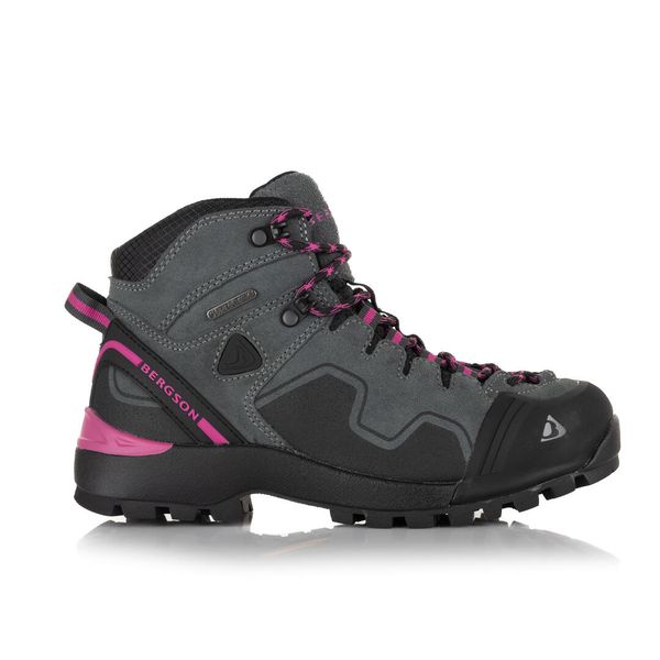 Buty trekkingowe wysokie damskie Nyika Mid 1STX. Brązowe obuwie trekkingowe damskie Bergson, bez zapięcia. Za 589.00 zł.