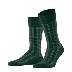 Skarpety Falke Modern Tailor. Zielone skarpety męskie Falke, bez wzorów, z materiału. Za 123.00 zł.