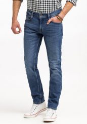MUSTANG OREGON SLIM MĘSKIE SPODNIE JEANSOWE JEANSY DŻINSY DENIM BLUE 1015041 5000 702. Niebieskie jeansy męskie Mustang, na zimę, z denimu, eleganckie. Za 199.99 zł.