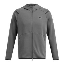 Bluza męska Under Armour Unstoppable Fleece Full Zip HD. Szare bluzy męskie Under Armour, l, bez wzorów, sportowe, bez ramiączek, bez kaptura. Za 329.99 zł.