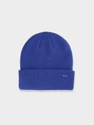 4F Czapka zimowa damska - niebieska S. Niebieskie czapki damskie 4F, na zimę, bez wzorów. W wyprzedaży za 4.99 zł.
