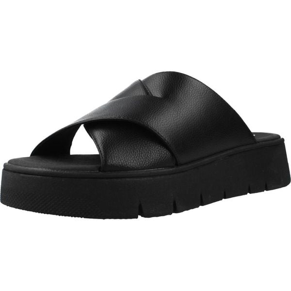 Sandały GEOX D DANDRA 40 Czarny. Czarne sandały damskie Geox, bez wzorów, z syntetyku, bez obcasa, bez zapięcia. Za 198.99 zł.