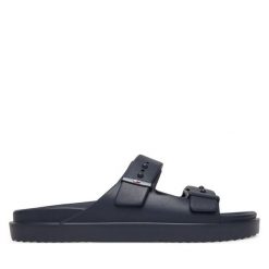 Klapki Tommy Hilfiger. Niebieskie klapki męskie Tommy Hilfiger, bez wzorów, bez zapięcia. Za 209.99 zł.