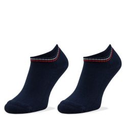 Stopki Tommy Hilfiger. Niebieskie skarpetki damskie Tommy Hilfiger, bez wzorów. Za 59.99 zł.