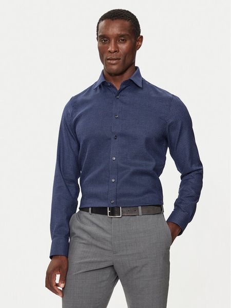 Michael Kors Koszula MK0DS01368 Granatowy Regular Fit. Niebieskie koszule męskie Michael Kors, m, bez wzorów, z bawełny, biznesowe, bez kołnierzyka, bez ramiączek. Za 379.99 zł.