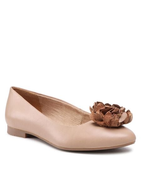 Lasocki Baleriny RST-KAJA-05 Beżowy. Brązowe balerinki damskie Lasocki, bez wzorów, ze skóry, bez obcasa, bez zapięcia. Za 149.99 zł.