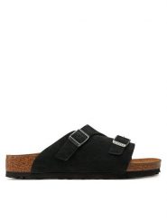 Birkenstock Klapki Zürich 1025060 Czarny. Czarne klapki damskie Birkenstock, bez wzorów, ze skóry, bez obcasa, bez zapięcia. Za 599.99 zł.