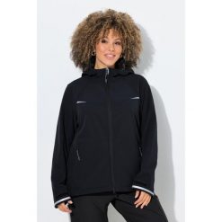 Damskie Kurtka funkcyjna softshell hydrofobowa kaptur. Czarne kurtki sportowe damskie Ulla Popken, plus size, bez wzorów, z elastanu, bez ramiączek, bez kaptura, trekkingowe. Za 479.99 zł.