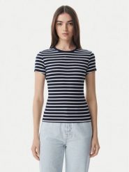 Tommy Jeans T-Shirt DW0DW17383 Granatowy Regular Fit. Niebieskie t-shirty damskie Tommy Jeans, s, bez wzorów, z bawełny, bez kołnierzyka, bez ramiączek. Za 149.99 zł.