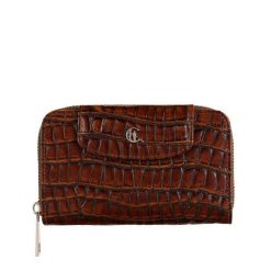 Damski portfel skórzany Canaletto – brązowy croco z RFID | Elegancja i bezpieczeństwo PD1445s299 RFID. Brązowe portfele damskie ze skóry. Za 180.50 zł.