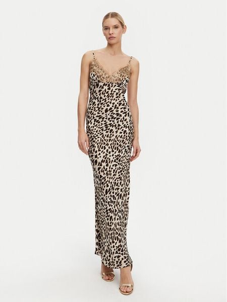 Kontatto Sukienka codzienna B3007C Beżowy Regular Fit. Brązowe sukienki damskie Kontatto, na co dzień, bez wzorów, z wiskozy, bez kołnierzyka, bez ramiączek, proste. Za 279.99 zł.