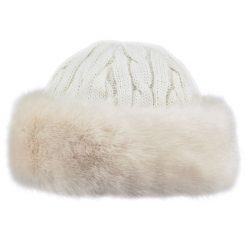 Czapka z futerkiem damska Barts. Białe czapki damskie Barts, na zimę, bez wzorów, eleganckie. Za 213.00 zł.
