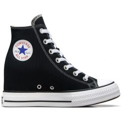 Adidasy Converse Chuck Taylor All Star Wedge Platform, Kobiety. Czarne obuwie sportowe damskie Converse, bez wzorów, bez zapięcia. Za 590.00 zł.