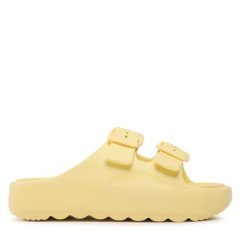 Klapki Gap. Żółte klapki damskie GAP, bez wzorów, bez obcasa, bez zapięcia. Za 219.99 zł.