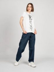 Patrizia Pepe T-Shirt | 8J0913/A4V5 | Maglia | Kobieta | Biały. Białe t-shirty damskie Patrizia Pepe, bez wzorów, z bawełny, bez kołnierzyka, bez ramiączek. W wyprzedaży za 199.00 zł.