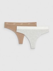 4F Bielizna stringi (2-pack) damskie - multikolor M. Majtki damskie 4F. W wyprzedaży za 39.99 zł.