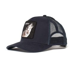 Czapka z daszkiem Goorin Bros. Lone Wolf Animal Farm Trucker 101-0389-NVY. Czarne czapki damskie Goorin Bros, bez wzorów. Za 167.99 zł.
