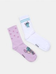 Skarpetki 2 pack Lilo & Stitch - wielobarwny. Skarpetki damskie Sinsay, bez wzorów. Za 12.99 zł.