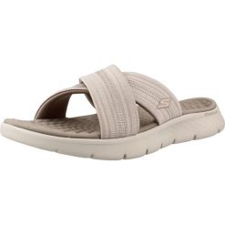 Sandały SKECHERS GO WALK FLEX Beżowy. Brązowe sandały damskie Skechers, bez wzorów, z tkaniny, bez obcasa, bez zapięcia. Za 174.99 zł.