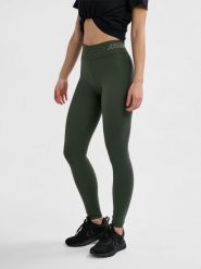 Damskie legginsy Hummel. Zielone legginsy damskie Hummel, bez wzorów, z dżerseju. Za 224.00 zł.