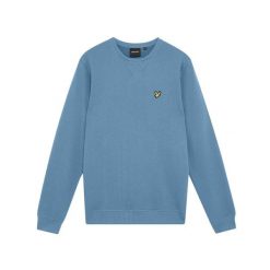 Bluza z okrągłym dekoltem Lyle & Scott. Niebieskie bluzy męskie LYLE AND SCOTT, l, bez wzorów, bez ramiączek, bez kaptura. Za 281.35 zł.