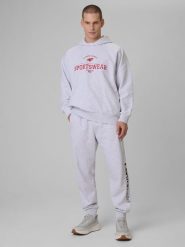 4F Spodnie dresowe joggery męskie - szare L. Szare spodnie sportowe męskie 4F, l, bez wzorów, z dresówki, na fitness i siłownię. Za 159.99 zł.