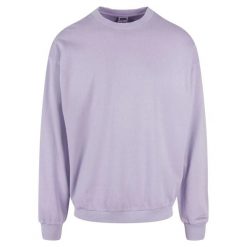 Męski Sweter Z Dekoltem Barwionym Pigmentem. Fioletowe swetry męskie Urban Classics, m, bez wzorów, bez kołnierzyka, bez ramiączek. Za 153.99 zł.