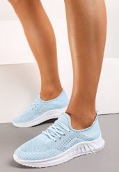 Niebieskie Buty Sportowe Tymagio. Niebieskie obuwie sportowe damskie Born2be, na lato, bez wzorów, z jeansu, bez zapięcia. Za 39.99 zł.