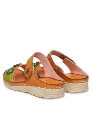 Laura Vita Klapki Dorry 13 Pomarańczowy. Brązowe klapki damskie Laura Vita, bez wzorów, ze skóry, bez obcasa, bez zapięcia. Za 389.99 zł.