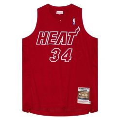 Koszulka Miami Heat Authentic Christmas Day Ray Allen 2012/13. Czerwone bluzki damskie Mitchell & Ness, bez wzorów, sportowe, bez kołnierzyka, bez ramiączek. Za 1,298.00 zł.