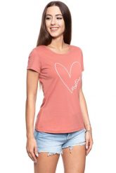 MUSTANG T SHIRT DAMSKI Alexia C Print Canyon Rose 1008935 8187. Czerwone t-shirty damskie Mustang, s, bez wzorów, bez kołnierzyka, bez ramiączek. W wyprzedaży za 29.99 zł.