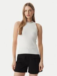 Morgan Sweter 261-MDIANE Biały Regular Fit. Białe swetry nierozpinane damskie Morgan, l, bez wzorów, z syntetyku, bez kołnierzyka, bez ramiączek. Za 229.99 zł.