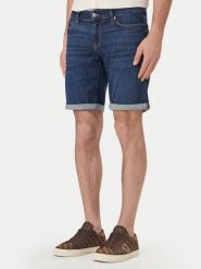 Guess Szorty jeansowe M6GD01 D0754 Niebieski Regular Fit. Niebieskie szorty męskie Guess, z aplikacjami, z bawełny. Za 394.99 zł.