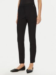 HUGO Spodnie materiałowe Hagonia-1 50539991 Czarny Slim Fit. Czarne spodnie materiałowe damskie Hugo, bez wzorów, z materiału. Za 259.99 zł.