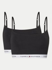 Tommy Hilfiger Komplet 2 biustonoszy topów UW0UW05528 Czarny. Czarne biustonosze Tommy Hilfiger, bez wzorów, z bawełny. Za 149.99 zł.