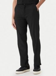 Calvin Klein Spodnie materiałowe LV04LF609G Czarny Straight Fit. Czarne spodnie materiałowe męskie Calvin Klein, bez wzorów, z materiału. Za 369.99 zł.